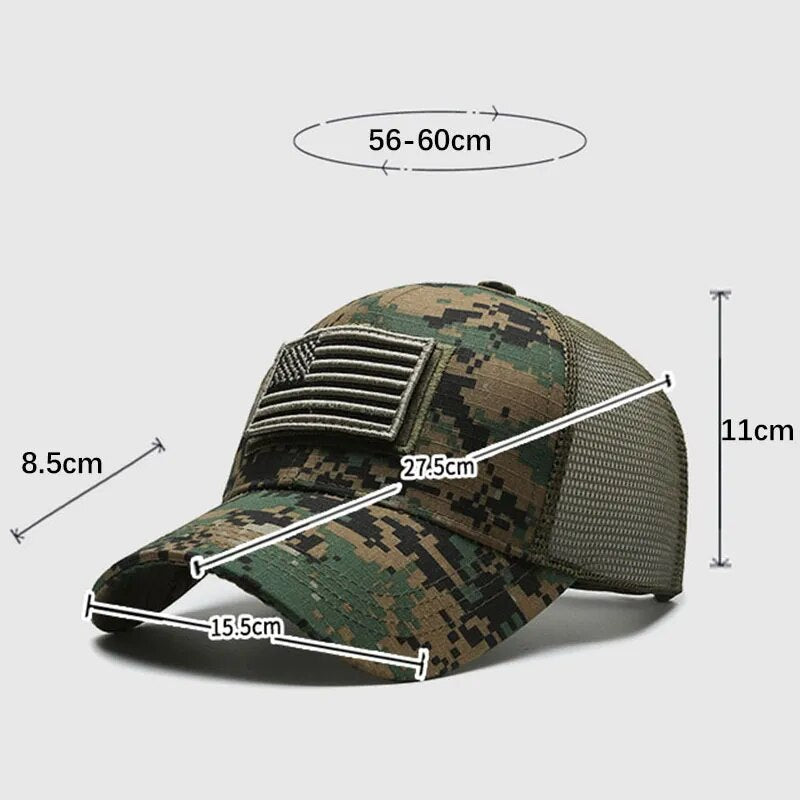 Men's American Flag Camouflage Baseball Cap