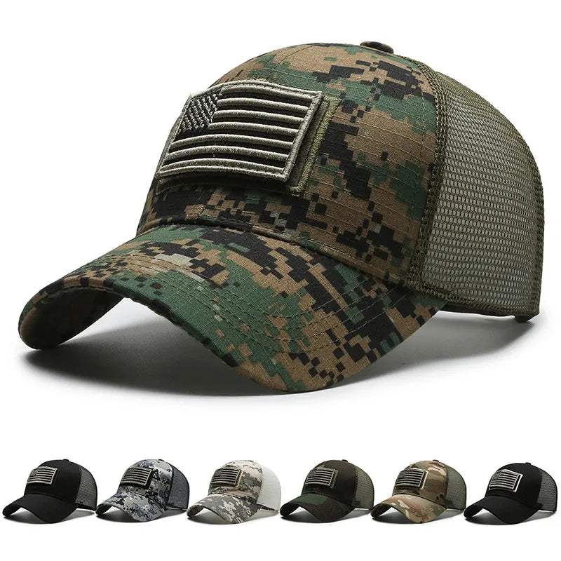 Men's American Flag Camouflage Baseball Cap