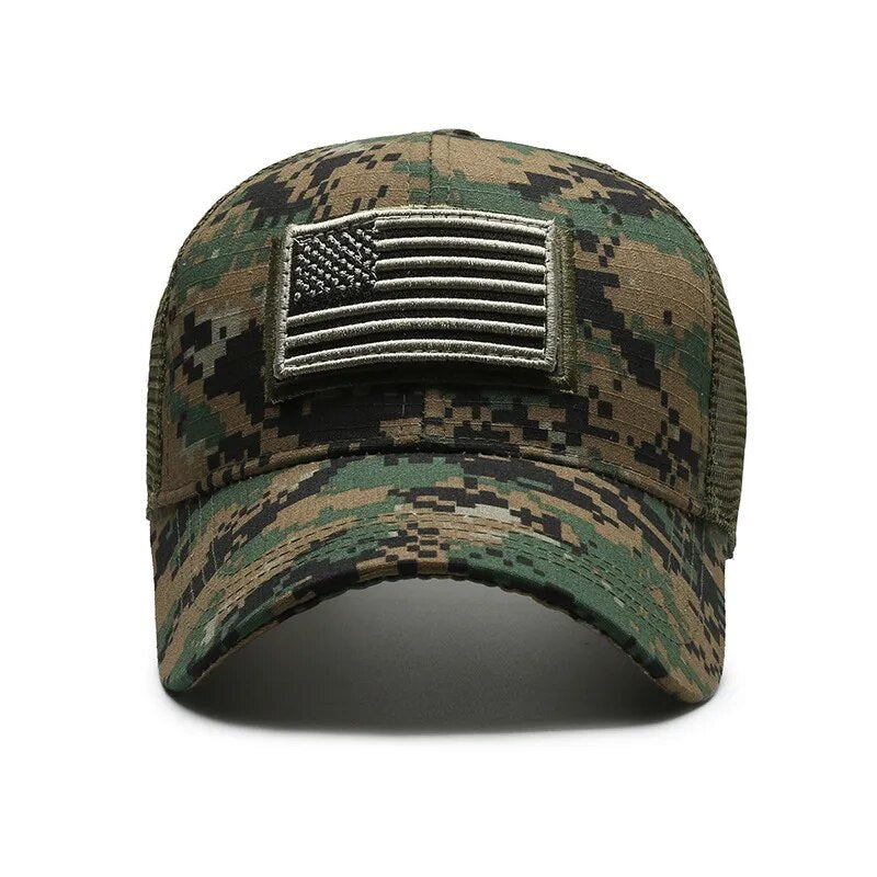 Men's American Flag Camouflage Baseball Cap
