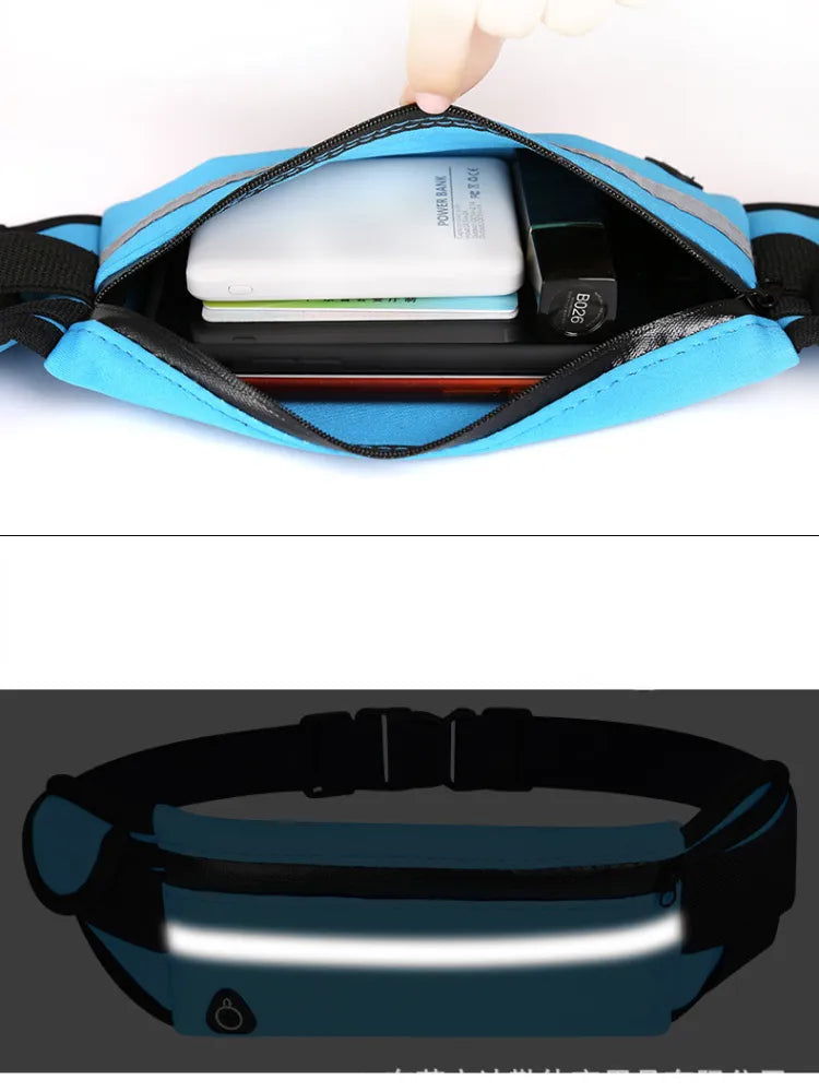 Unisex Outdoor 3 Pocket Running Waist Bags