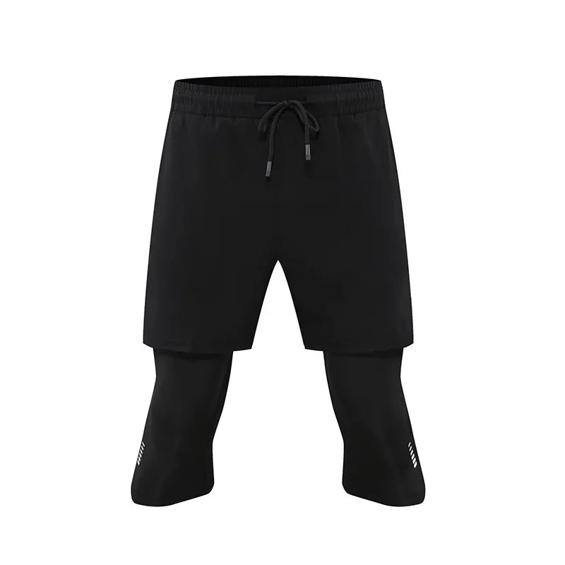 Men's 2 in 1 Athletic Compression Pants & Shorts