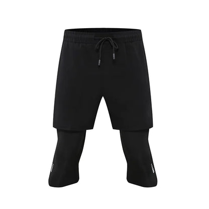 Men's 2 in 1 Athletic Compression Pants & Shorts
