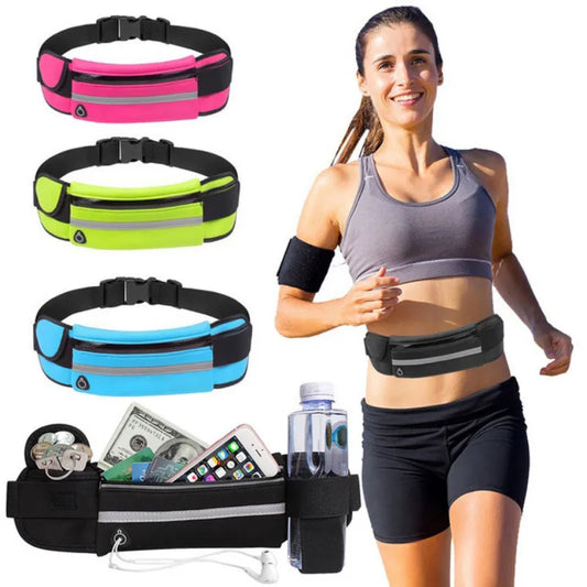 Unisex Outdoor 3 Pocket Running Waist Bags